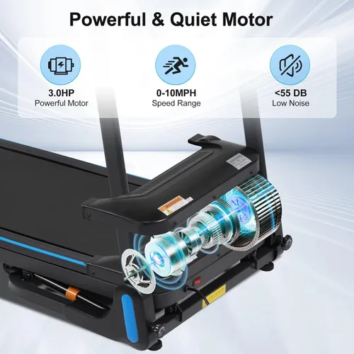 Miniatura 6 de Merax Caminadora plegable con inclinación, cintas de correr plegables automáticas de 10 MPH para el hogar, 3.0 HP Caminadoras para Hacer Ejercicio