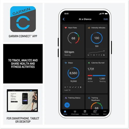 Miniatura 5 de Garmin fēnix® 8 Pro, 47mm, pantalla AMOLED, Smartwatch GPS multideporte premium conectado, tecnología inReach®, zafiro, titanio DLC gris carbón