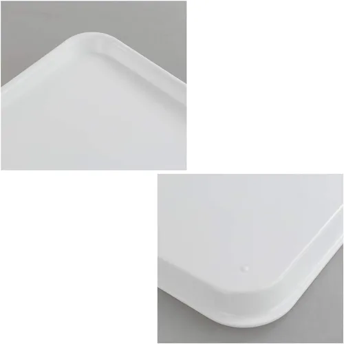 Miniatura 3 de Bandejas de comida rápida, bandeja de plástico para servir, color blanco, juego de 6
