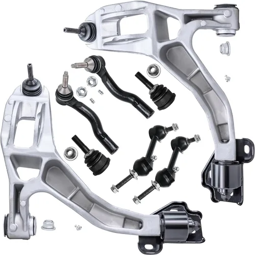 Miniatura 335 de Detroit Axle - Kit de brazos de control de extremo delantero de 8 piezas para Dodge Dakota 00-04, Durango 00-03, 4 brazos de control superior e