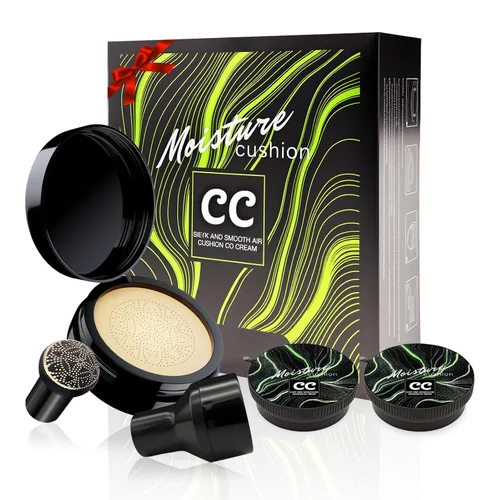 Miniatura 11 de Mushroom Head Air Cushion CC Cream - Base de maquillaje facial BB Cream para piel madura, corrector hidratante que ilumina larga duración, tono