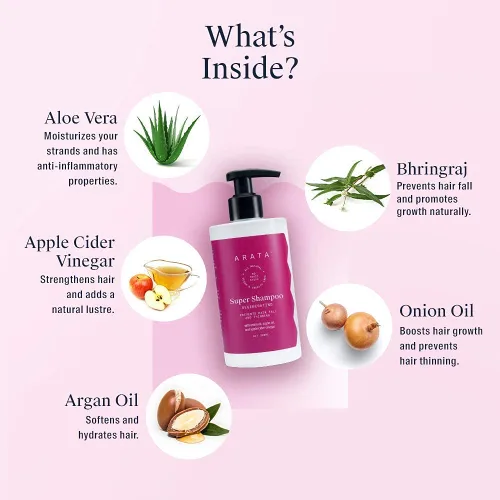 Miniatura 3 de Pub Arata Ganadora del Mejor Champú Diario (Vogue Beauty Awards - 2021) Súper champú regenerador natural 5 en 1 anti-caída con aceite de cebolla