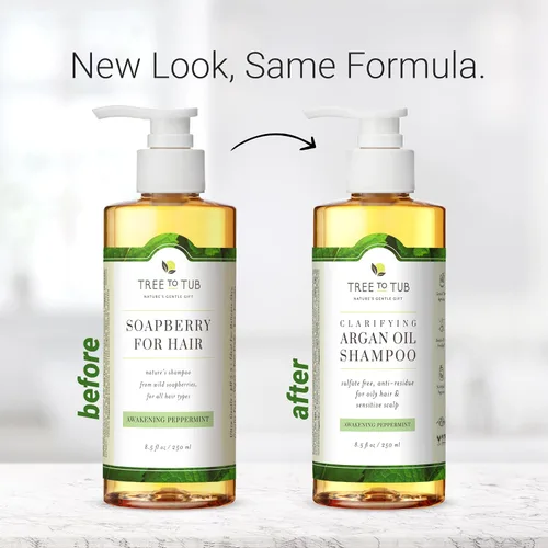 Miniatura 4 de Tree To Tub Champú de menta para cabello graso y cuero cabelludo sensible, champú aclarante suave para la acumulación, champú para el cabello anti
