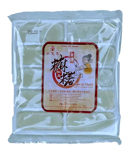Mong Lee Shang Pasta de frijoles rojos Mochi, pastel de arroz Mochi, 10.5 onzas, 10 piezas