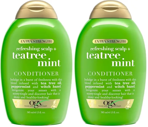 Miniatura 9 de OGX Acondicionador Extra Fuerte Refrescante para Cuero Cabelludo + Romero Menta, Acondicionador Nutritivo para el Cabello y el Cuero Cabelludo