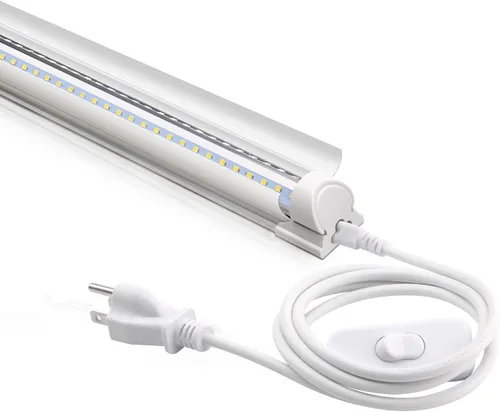Miniatura 10 de Barrina Luz LED de tienda de 8 pies, 72 W, 10000 lúmenes, 6500 K, luces de tubo LED enlazables de cubierta transparente, lámpara T8 integrada, luces
