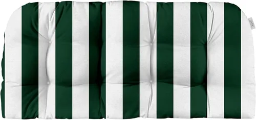 Miniatura 13 de RSH DECOR Cojín de mimbre copetudo de 41 x 19 pulgadas Cojines de columpio para exteriores Cojín de banco de patio resistente al agua Cojines