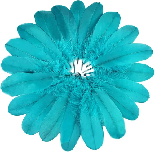Miniatura 29 de FeelfunFeather 120 piezas de plumas de ganso gris natural de 6-8 Pulgadas 15-20cm, plumas decorativas a granel para manualidades DIY, cosplay