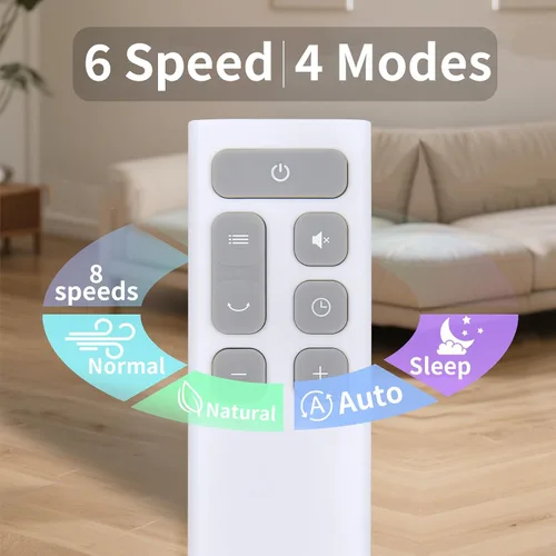 Miniatura 3 de Reemplazo de control remoto del ventilador de torre, compatible con ventilador de torre Ezify de 40 pulgadas PX-TS001, blanco