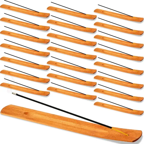 Miniatura 9 de Cunhill 12 piezas hechas a mano de madera para incienso, quemador de incienso de madera, bandejas para cenizas, accesorios para el hogar, accesorios