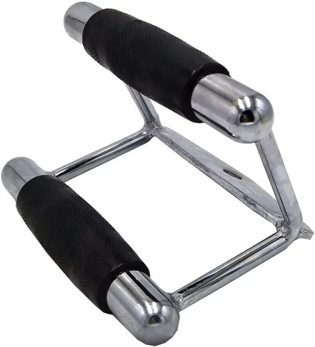 Miniatura 3 de LAT - Barra de tracción para entrenamiento de fuerza, cuerda de tríceps con mango en D, barra de presión recta giratoria en forma de V para Rubber
