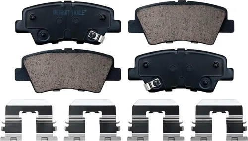 Miniatura 8 de Detroit Axle - Kit de Frenos Traseros para Hyundai Elantra Coupe GT Veloster Kia Forte Koup Forte5 Soul, Rotores de Freno de Disco Taladrado