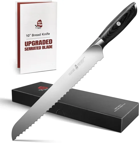 Miniatura 10 de TUO Cuchillo de filete, cuchillo profesional para deshuesar peces de 7 pulgadas para recortar carne y aves de corral, hoja flexible, acero alemán