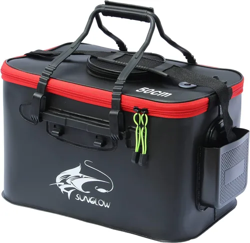 Grneric Cubo de pesca, 6 galones/8 galones/10 galones, contenedor de pescado vivo multifuncional, cubo de cebo de pescado vivo, bolsa de pesca de