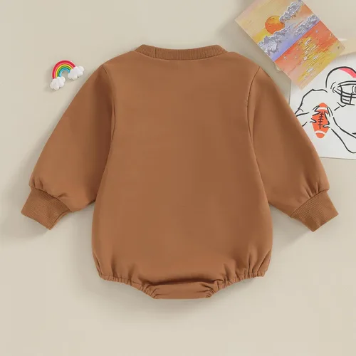 Miniatura 4 de MERSARIPHY Sudadera de fútbol para bebé, traje de manga larga con letras divertidas, ropa de otoño e invierno