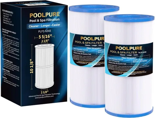 Miniatura 9 de POOLPURE Filtro de spa C-5345 sustituye a PLBS50, Unicel C-5345, Filbur FC-2970, 817-0014, R173584, 173584, X268519, 10419, 14513, 50451, S2/G2 Spa