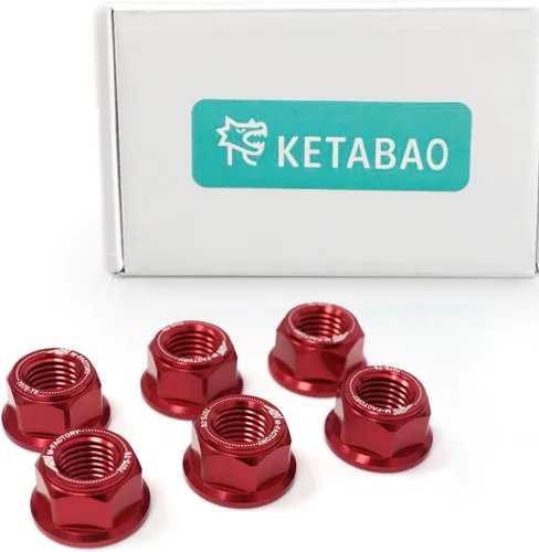 Miniatura 7 de KETABAO Tuercas de piñón de rueda trasera negras compatibles con YZF R1 98-13 R6 03-15 XJ6 S Diversion FZ1 Fazer MT-09 13-18 16 17