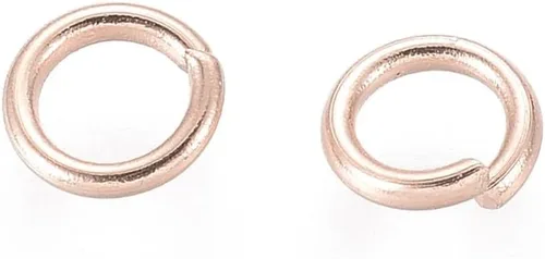 Miniatura 61 de HDSupplies 100 piezas - 4mm de argollas de acero inoxidable 304 de tono negro - Calibre 22 (espesor de 0.6mm)
