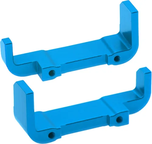 Miniatura 5 de Soporte de montaje de motor de metal y soporte de batería compatible con Wltoys 144001 144002 124016 124017 124019 124018 RC Car (azul)