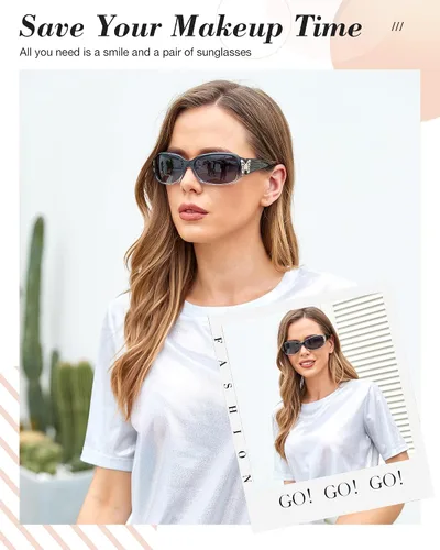 Miniatura 5 de LVIOE - Lentes de sol polarizadas para mujer, decoración de mariposa a la moda, para conducir y pescar - 99.99% de protección UV