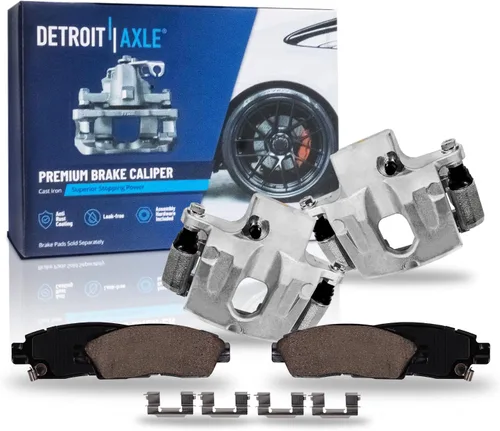 Miniatura 14 de Detroit Axle - Kit de freno trasero para Ford 2022 2023 Maverick 11.89 pulgadas rotores de freno de disco perforados y ranurados pastillas de freno