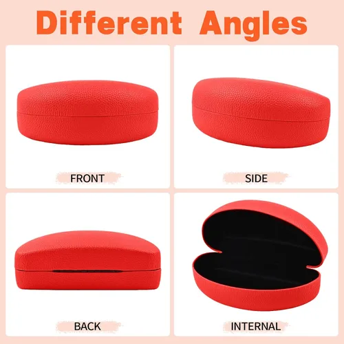 Miniatura 3 de Paquete de 2 fundas rígidas grandes para lentes de sol, funda protectora para gafas de sol y lentes