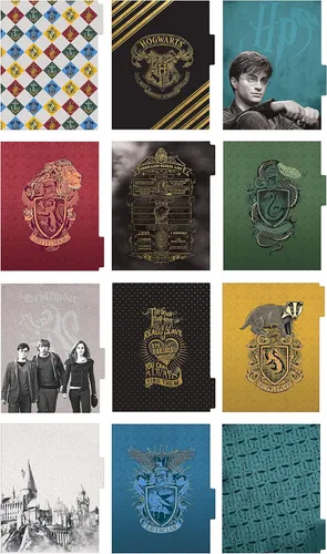 Miniatura 3 de Paper House Productions Harry Potter - Planificador de 12 meses sin fecha de 9.5 pulgadas con calcomanías de bandera de mes y evento, escudo