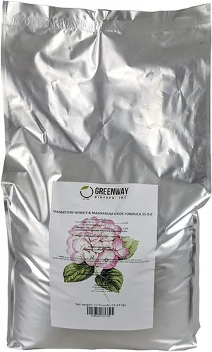 Greenway Biotech Brand - Fertilizante de fórmula de nitrato de magnesio y óxido de magnesio para hidroponía y suelo (11-0-0) - 100% soluble en agua