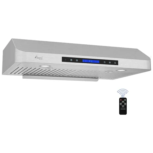 Miniatura 8 de Awoco RH-C06-A36 Classic - Campana extractora de acero inoxidable de 0.039 in de alto y 0.039 in de grosor, 4 velocidades, 900 CFM, con 2 luces LED