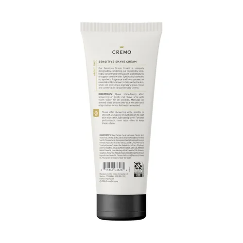 Miniatura 6 de Cremo Crema de Afeitar Sensible, Crema de Afeitar Ultra-Deslizante Asombrosamente Superior para Hombres, Combate Cortadas, Cortes y Quemaduras