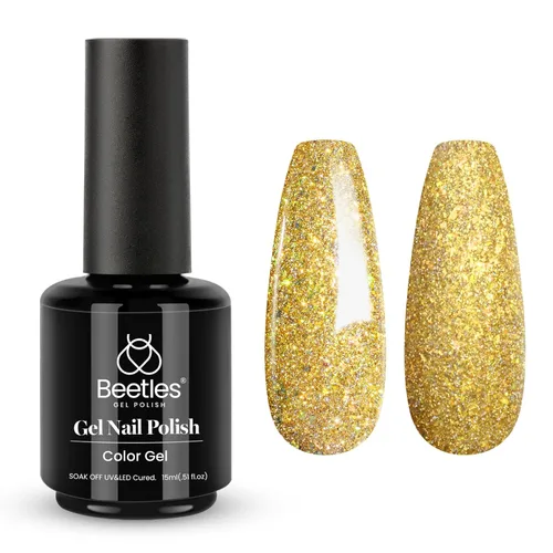 Miniatura 54 de Beetles - Esmalte de uñas de gel verde luminoso que brilla en la oscuridad, esmalte de uñas de gel que se absorbe con lámpara LED UV, arte de uñas