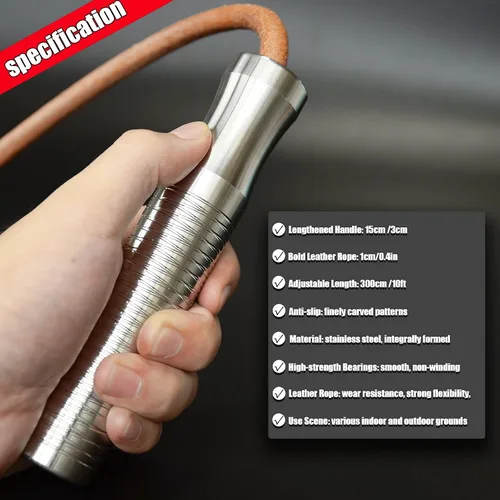 Miniatura 3 de Cuerda de saltar pesada, cuerda de salto pesada para mujeres, hombres, entrenamiento de fitness y resistencia, cuerda ajustable audaz, asas