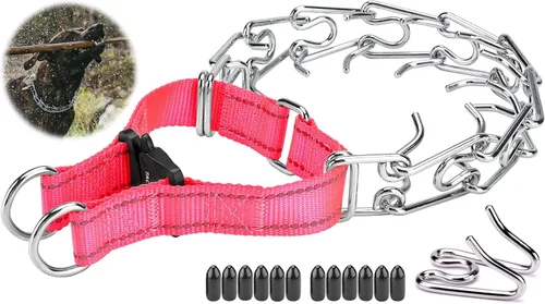 Miniatura 8 de DEYACE Collar de entrenamiento para perros con hebilla de liberación rápida, collar de acero inoxidable ajustable para perros pequeños, medianos