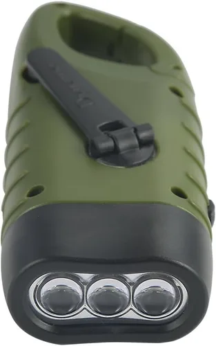 Miniatura 3 de Simpeak Paquete de 2 linternas de manivela con energía solar, linterna LED recargable de emergencia para supervivencia, luz de anilla de enganche