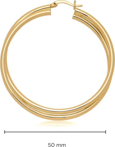 Miniatura 3 de Milla Crossover Twisted Hoop Earrings for Women – Hypoallergenic Silver or Gold Statement Hoops – Lightweight & Easy to Wear