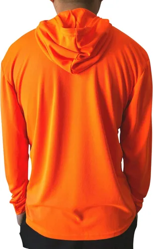 Miniatura 2 de NY GOLDEN FASHION Hi Vis - Camiseta de alta visibilidad de manga larga para trabajo de construcción con capucha