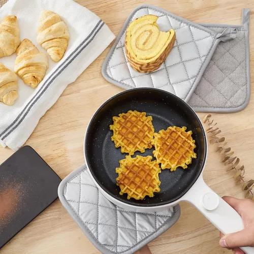 Miniatura 6 de Juego de soportes para ollas de cocina, resistentes al calor, juego de agarraderas de algodón puro, salvamanteles, posavasos grandes, almohadillas