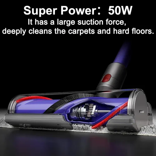 Miniatura 4 de Cabezal de limpieza de liberación rápida para aspiradoras Dyson V7 V8 V10 V11, cabezal de reemplazo eléctrico para pisos de madera dura y alfombras