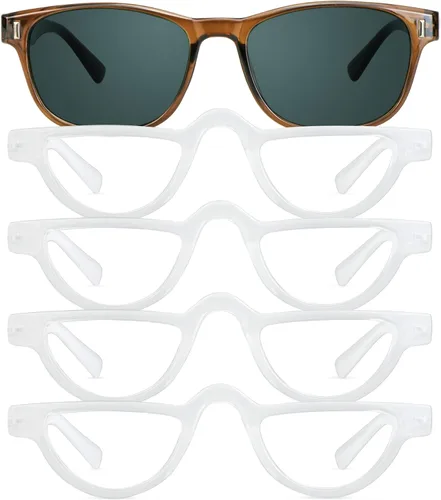 Miniatura 11 de 4 pares de lentes para lectura con bloqueo de luz azul para mujeres y hombres negro (4key001_black)