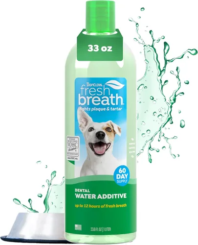 Miniatura 14 de TropiClean Fresh Breath Advanced Whitening - Aditivo blanqueador de agua para perros, solución de máxima potencia para limpieza de dientes de perro