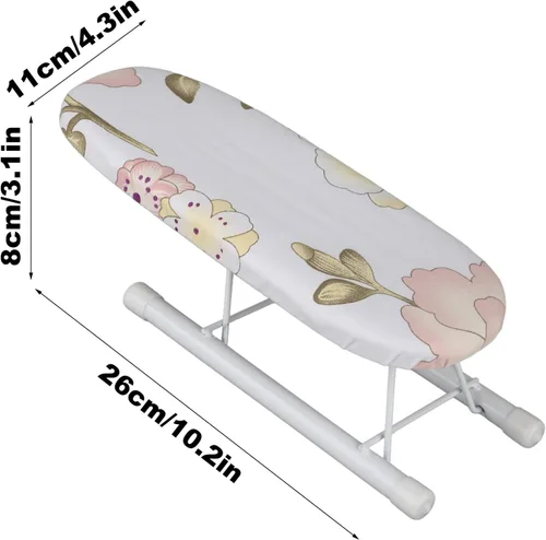 Miniatura 3 de Tabla de planchar de mesa con patas plegables, mini tabla de planchar plegable que ahorra espacio, manga, puños, cuello, mesa de manejo
