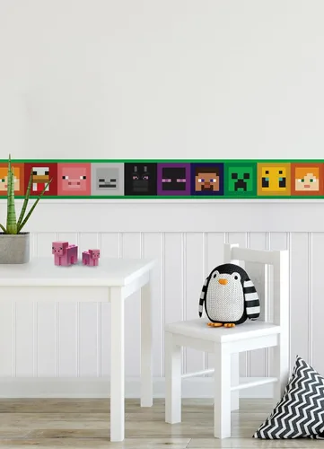 Miniatura 3 de RoomMates - Papel pintado despegar y pegar con caras icónicas de Minecraft, RMK12377BD