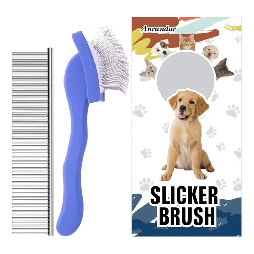 Miniatura 9 de Cepillo deslizante para perros, kit de aseo dorado para garabatos dorados, cepillos desmenuzadores para Goldendoodles, Labradoodles, Poodles, Azul