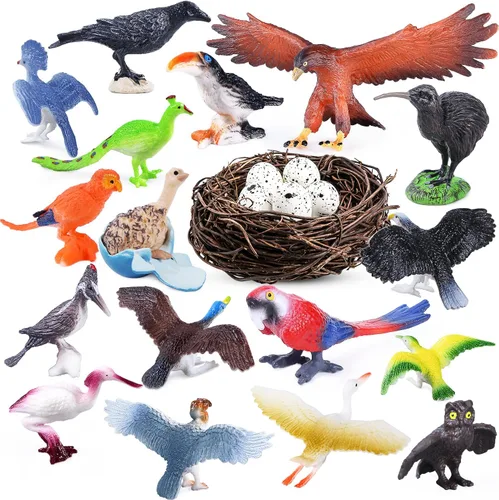 Miniatura 10 de SIENON Juego de 60 piezas de juguetes de animales árticos, mini figuras de animales de invierno con oso polar, pingüino, caribú, frailecillo, lince