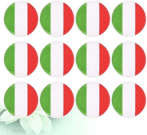 Miniatura 9 de TENDYCOCO Parche bordado de la bandera de Italia italiano para coser en emblema nacional, manualidades, aplique bordado para disfraz, chaqueta, ropa