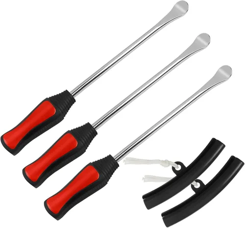 Miniatura 8 de BELOMI - Juego de herramientas para palancas de neumáticos, kit profesional de cambio y remoción de neumáticos de acero con 1 bolsa portátil + 3