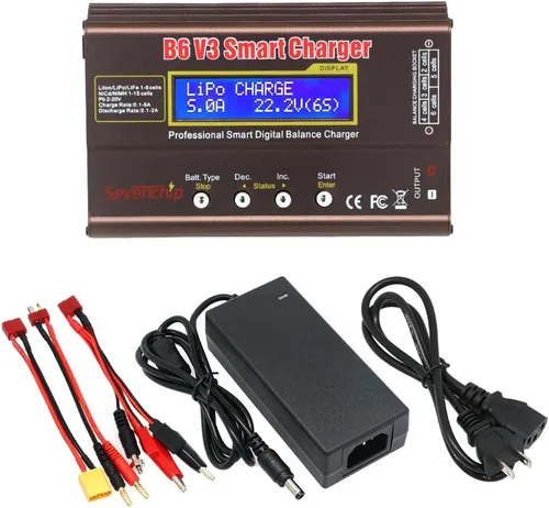 Miniatura 8 de IMAX B6 Cargador de Equilibrio de Batería Lipo de 80W Descargador de 6A, RC Hobby Lipo NiMh Li-ion Ni-Cd Cargador de Equilibrio Digital Lipro