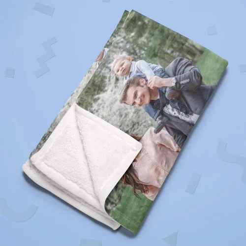 Miniatura 4 de Manta de Navidad personalizada hecha en Estados Unidos con foto y texto, mantas personalizadas para familiares, amigos, hermana, hermano, niño