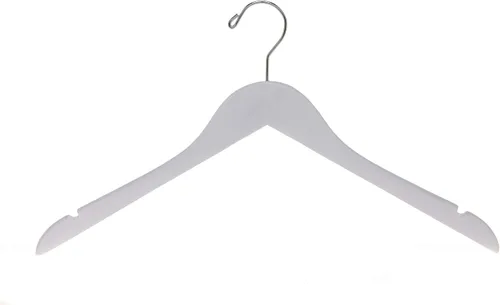 Miniatura 8 de Quality Hangers Perchas de madera semicurvadas para trajes, acabado liso, madera maciza con gancho giratorio, perfectas para chaquetas y pantalones