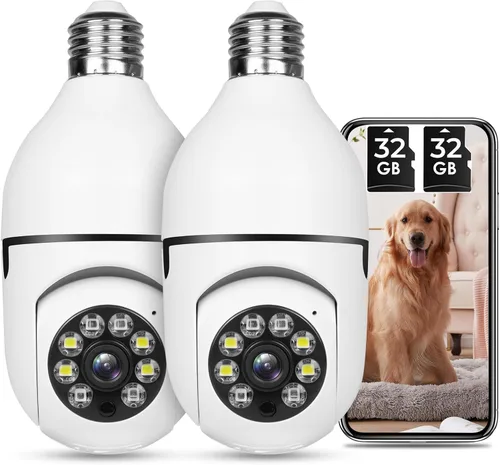 Miniatura 7 de Foco cámara de seguridad HD Pan Tilt inalámbrico 360 grados reflector visión nocturna 5Ghz con reflector detección de movimiento humano y alarma
